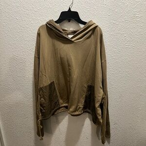 Outdoor Voices Tan Hoodie with Front Pockets